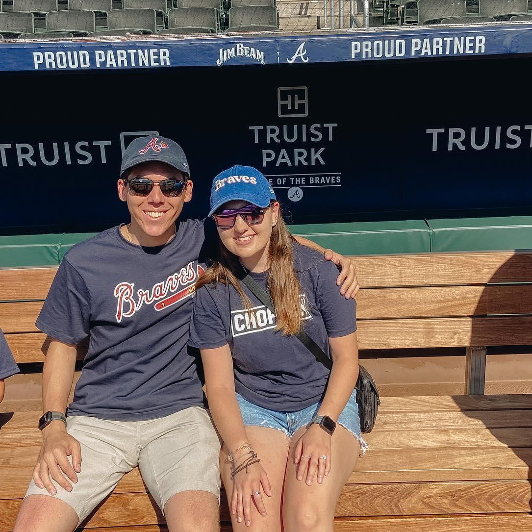 In the Atlanta Braves dugout!