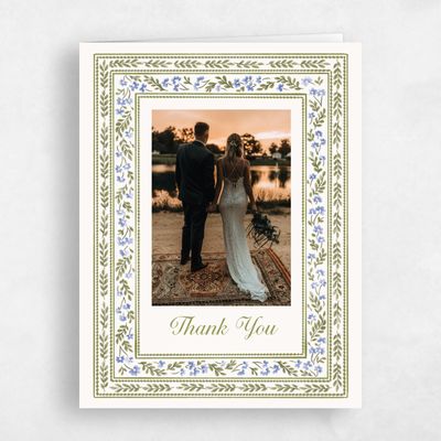 Beige Wedding Thank You - Pervenche Photo
