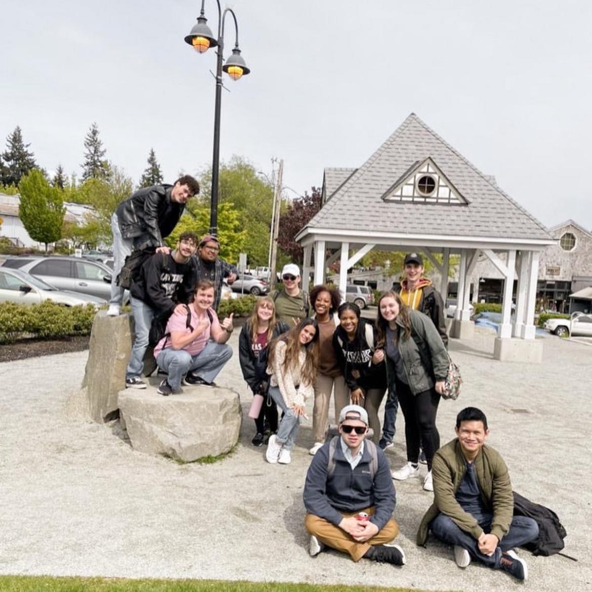 Picture of the day we met! On a tiny island near Seattle, Bainbridge. We were introduced by our friend Graham and we had lunch with the group at a French Café 🩷