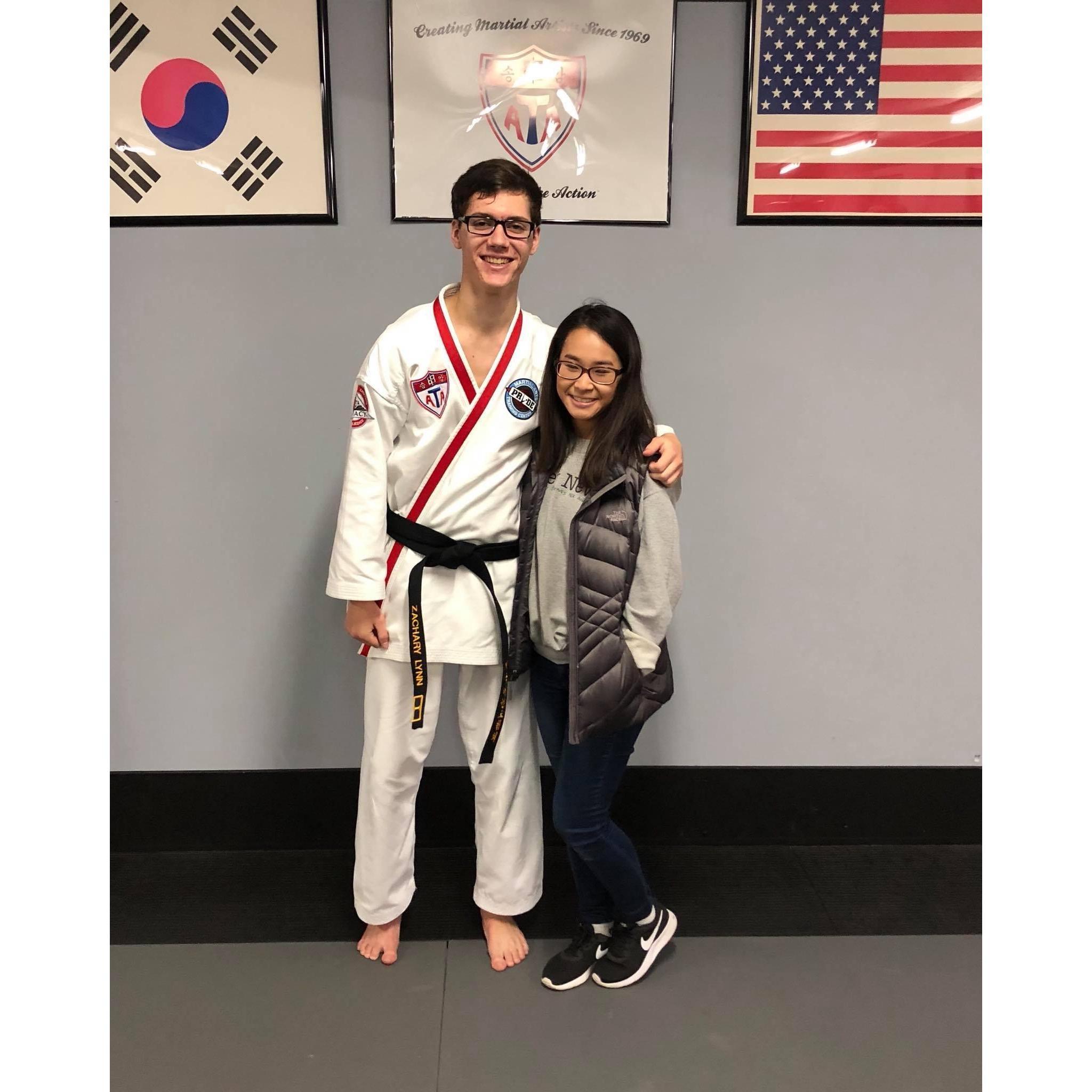 This was my first time seeing Zachary do taekwondo.