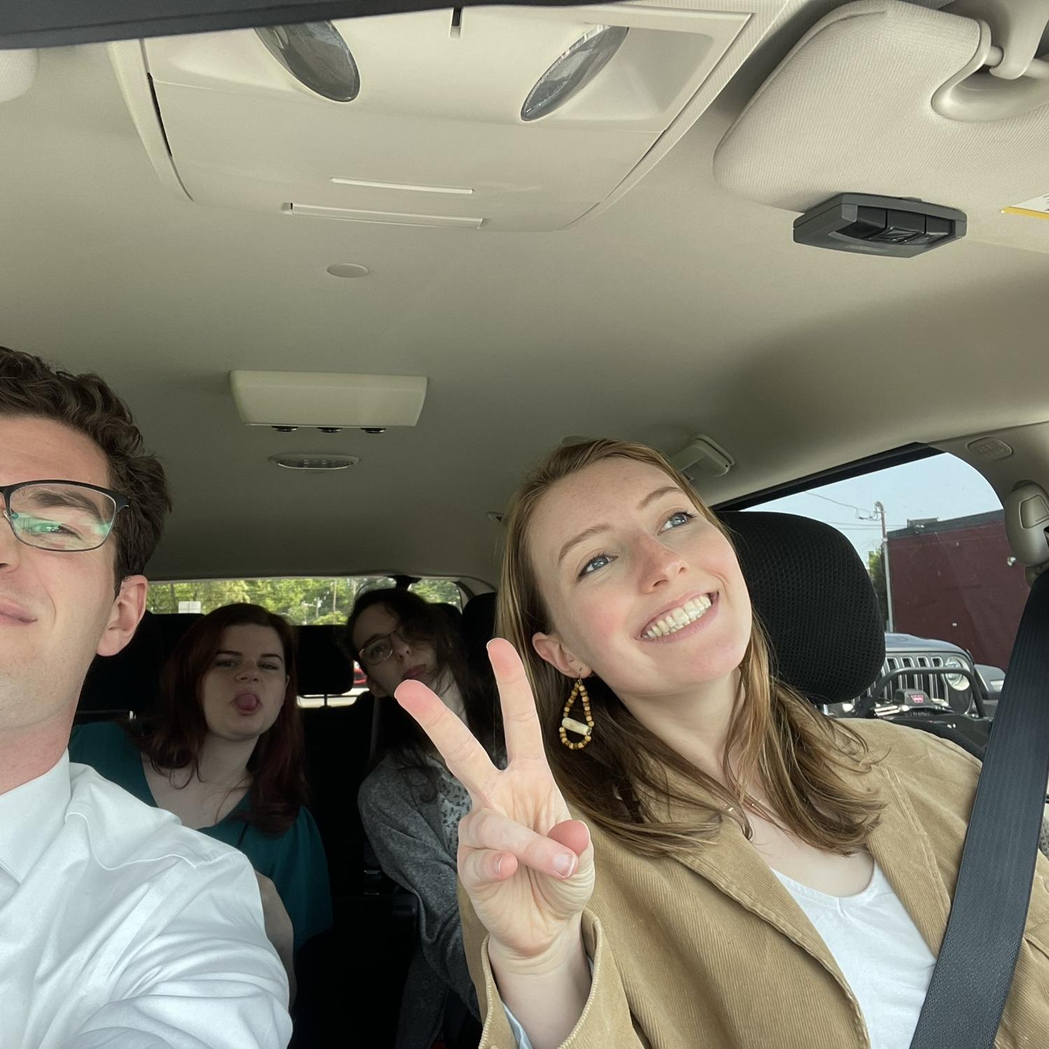 Dane came to visit Alenda is MA over the summer :) this is us driving to church with Abi and Alenda’s sisters