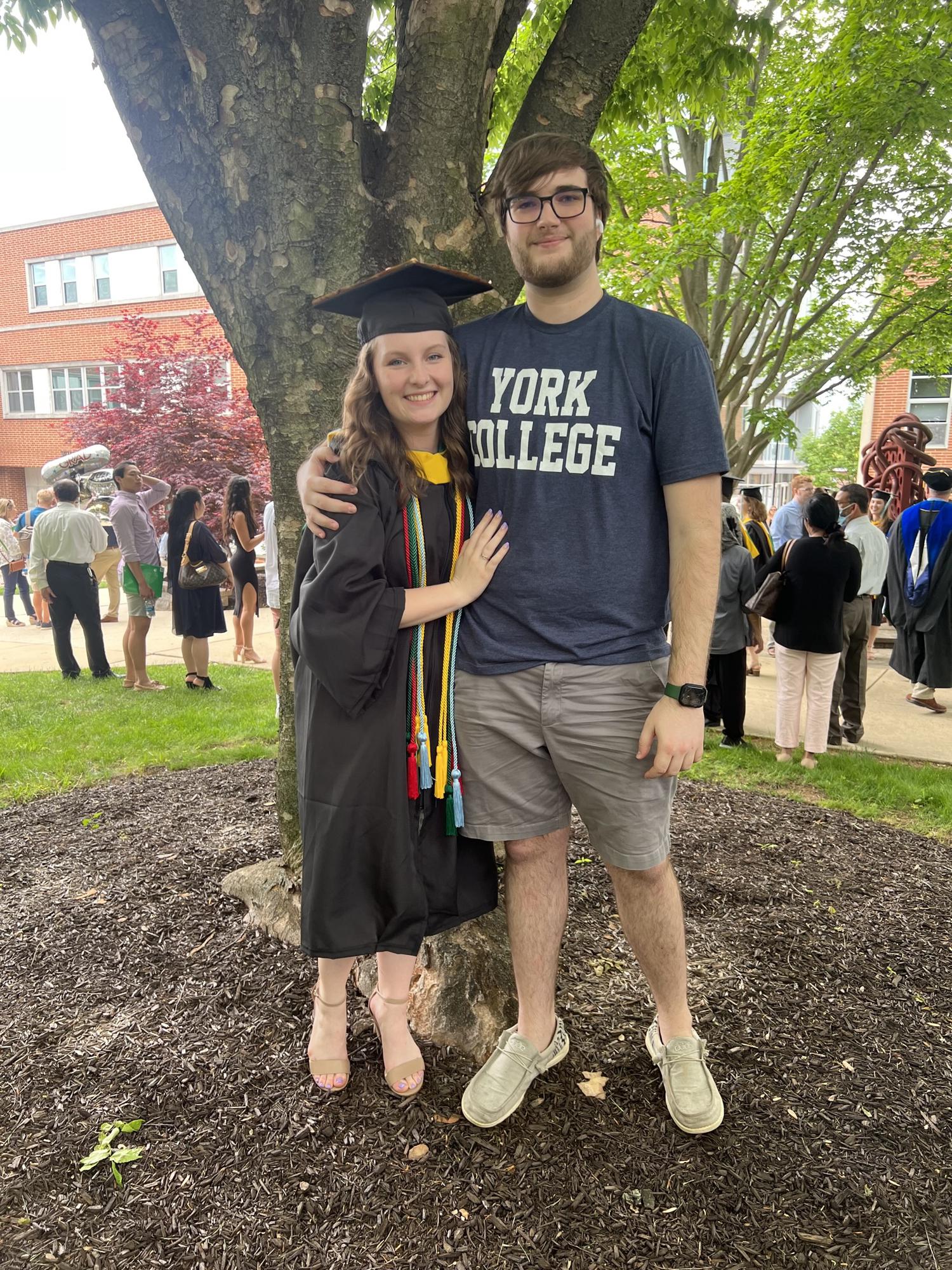 Jacob and Alianna at Alianna's college graduation in 2022.