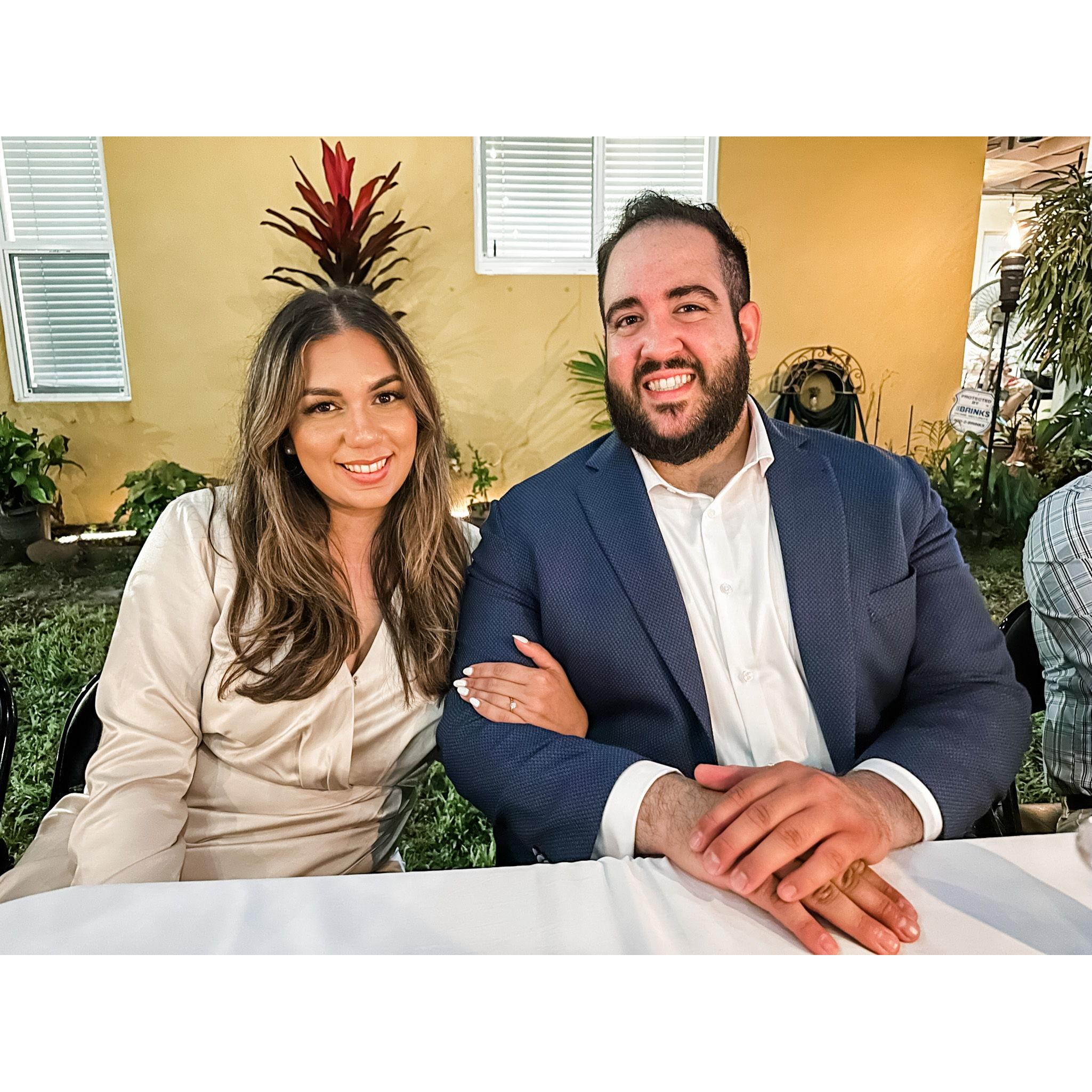 Our engagement party, February 2023