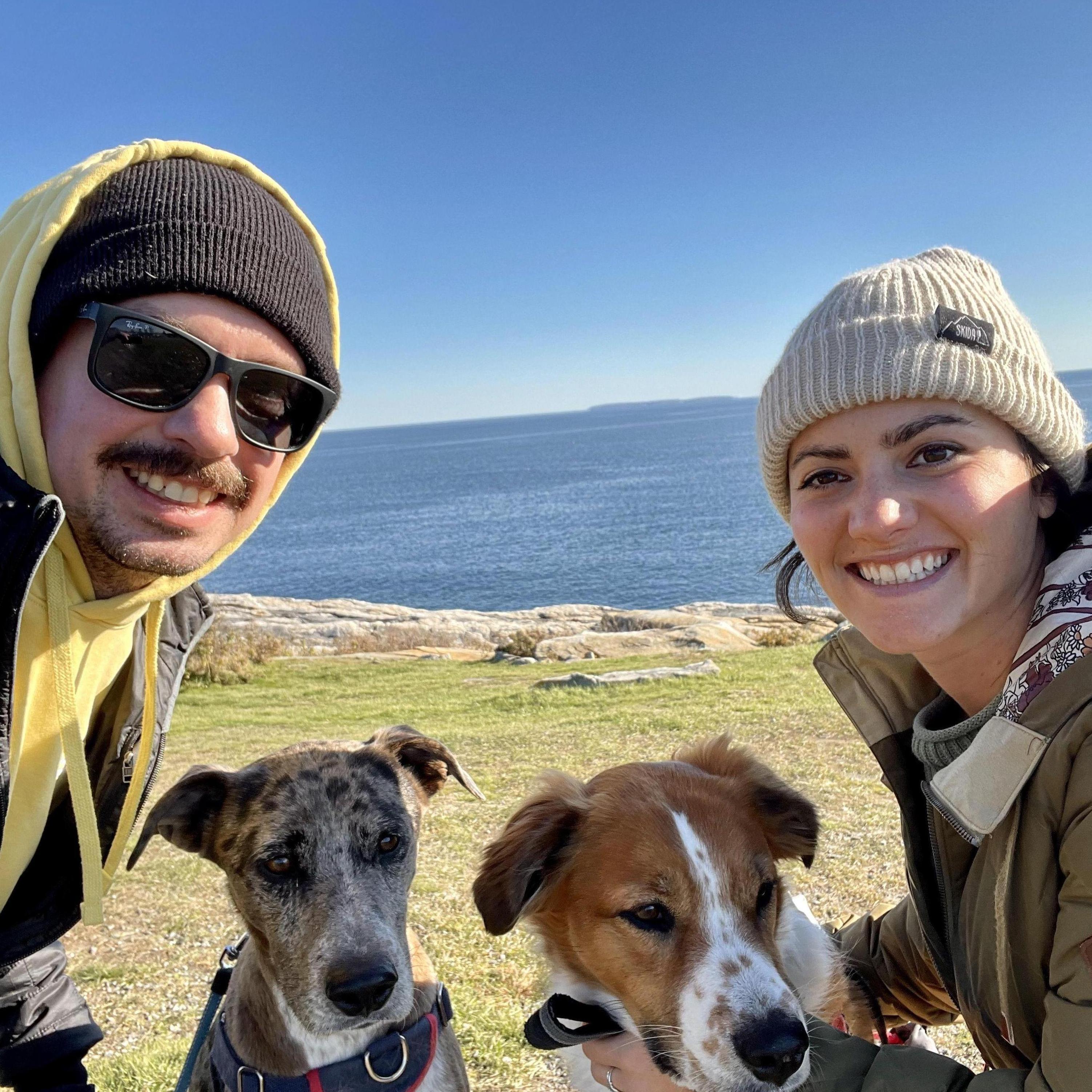 Pemaquid Point, Maine with Millie and Cheech