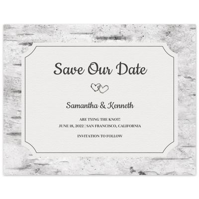 Gray, Grey Wedding Digital Save the Date - Douglas Frame