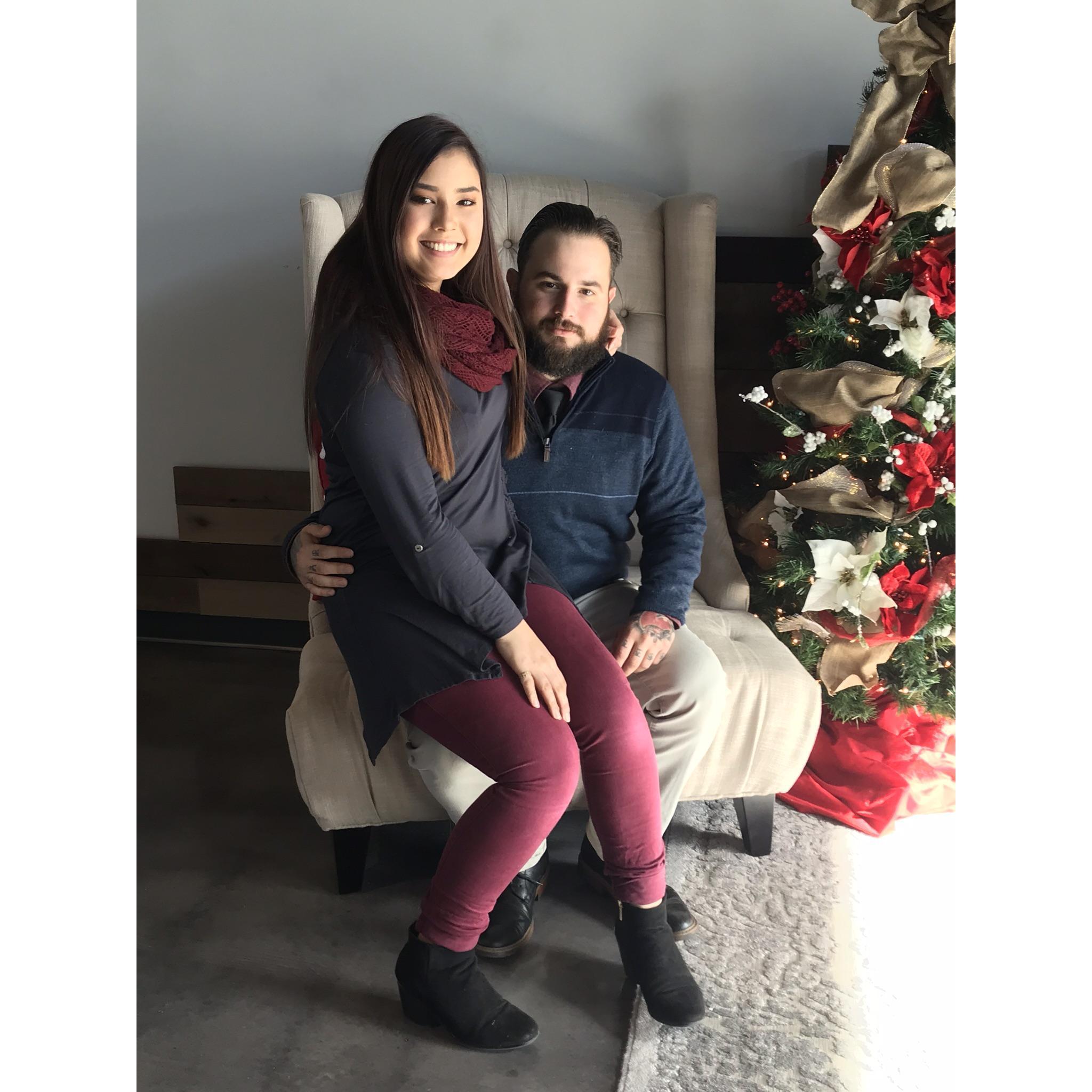 Our first Christmas in 2018.