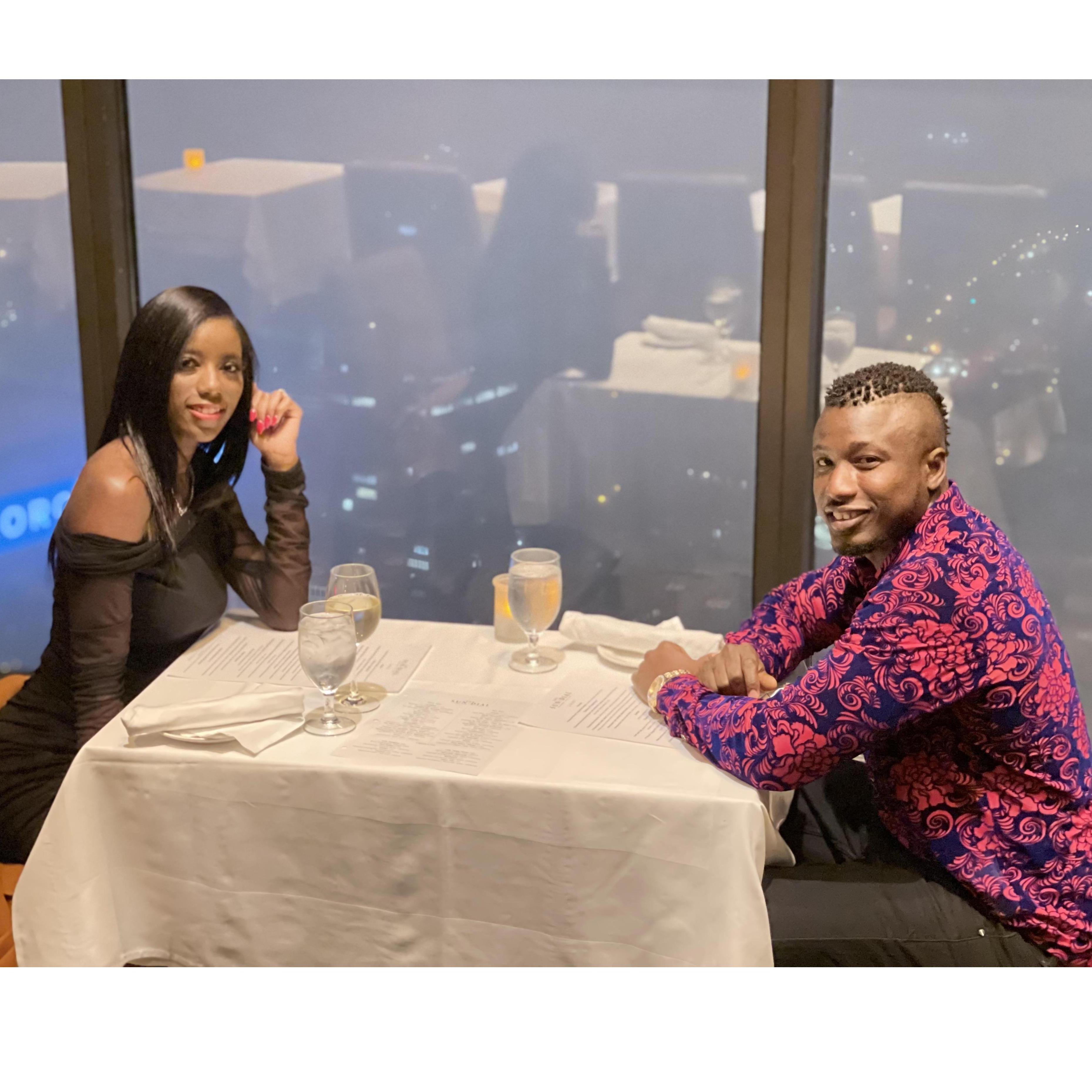 Sundial  Restaurant - 72 Floors up.
