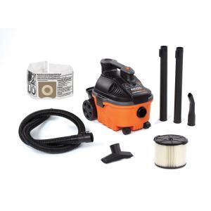 4 Gal. 5.0-Peak HP Portable Wet/Dry Shop Vacuum with Filter, Hose and Accessories