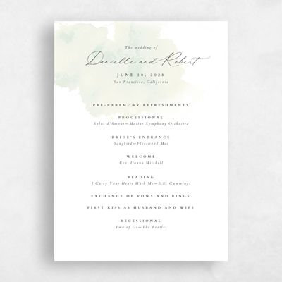 Grassy Sage, Green Wedding Program - Lombok