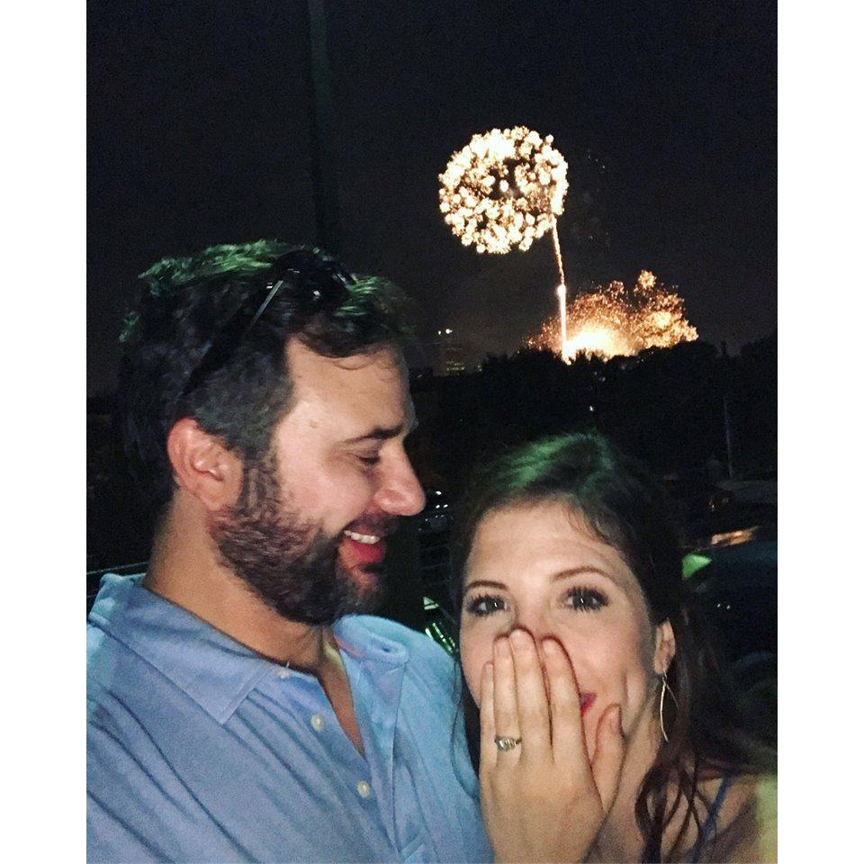 Jared proposed on the 4th of July 2018 during the fireworks!