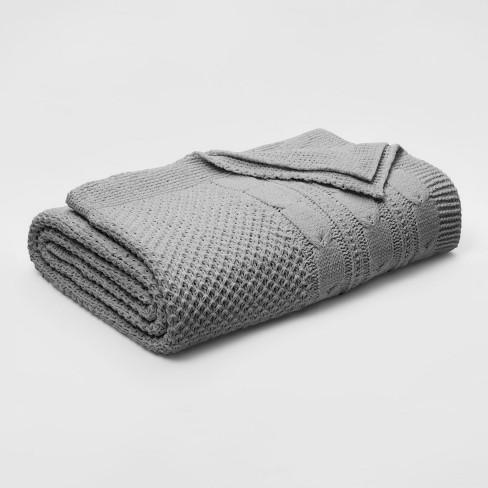 Cable Knit Chenille Blanket - Threshold™