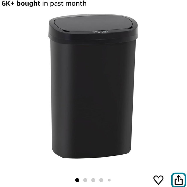 Trash Can with Lid, 13 Gallon Bin