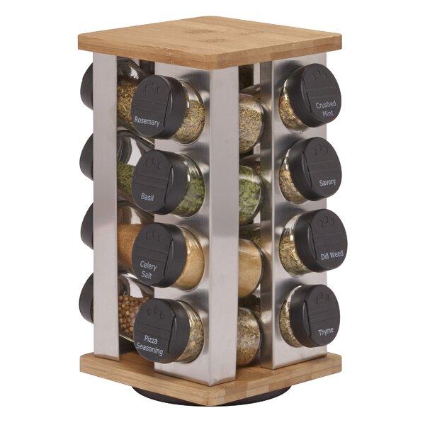 Revolving 16 Jar Spice Jar & Rack Set