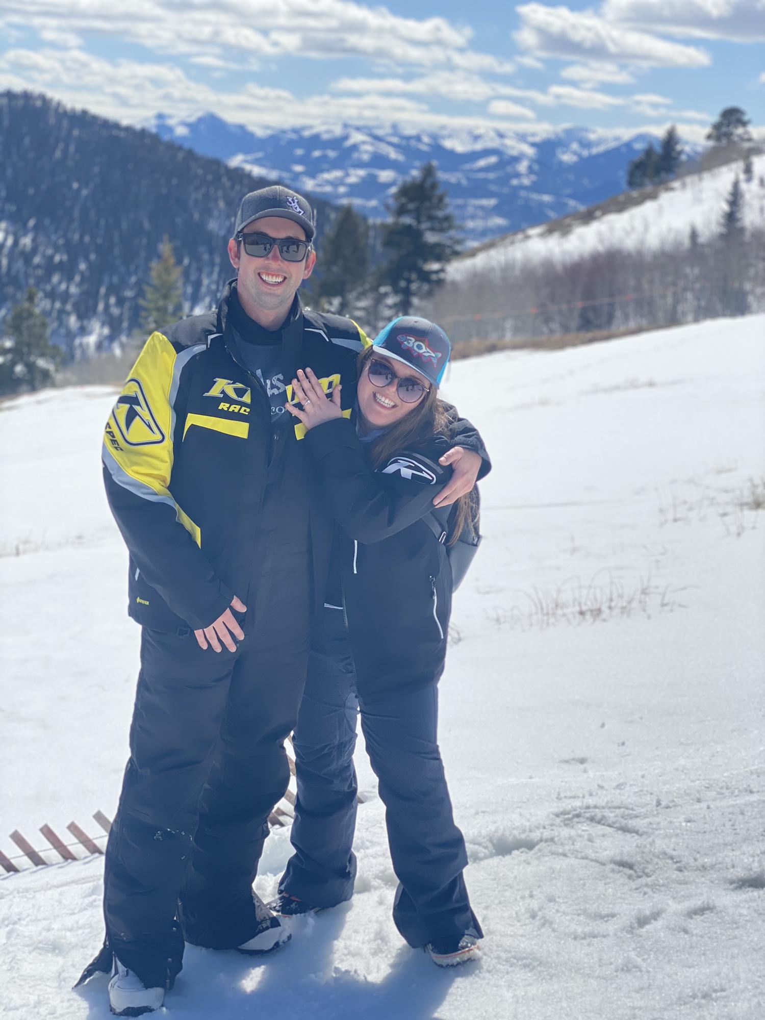 We got engaged at the top of Snow King Mountain!