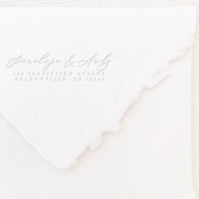 Calligraphy Address Embossing Stamp, Return Address Stamp, Script Holiday Card, Address Embosser Seal, Housewarming Gift CAMILA EADDR129