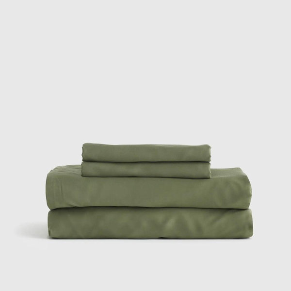 Bamboo Fitted Sheet Set in Olive
