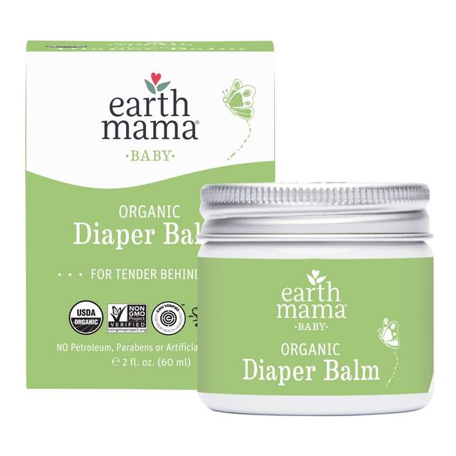 Earth Mama Organic Diaper Balm Multipurpose Baby Ointment | EWG Verified, Petroleum Fragrance Free with Calendula for Sensitive Skin, 2-Fluid Ounce