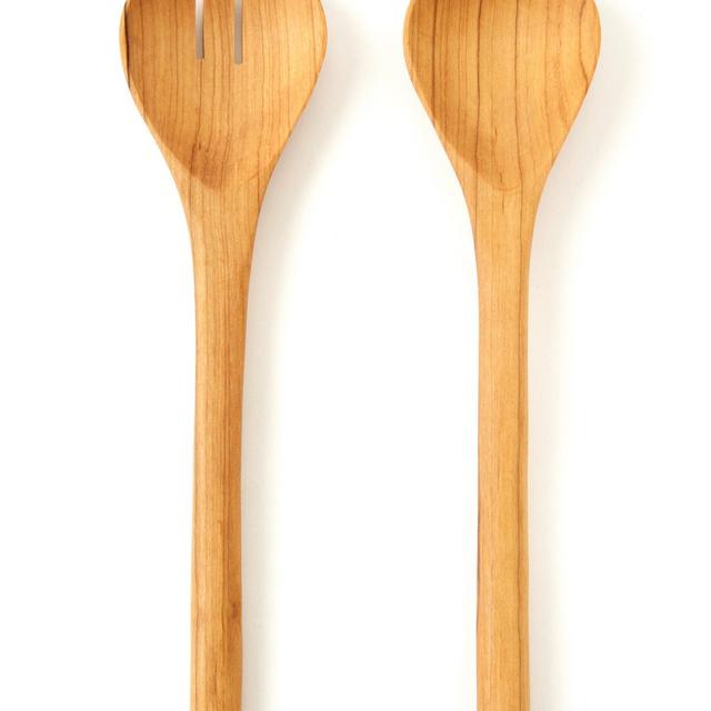 Olive Wood Simple Salad Servers