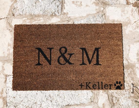 CUSTOM Initial & Pet Doormat