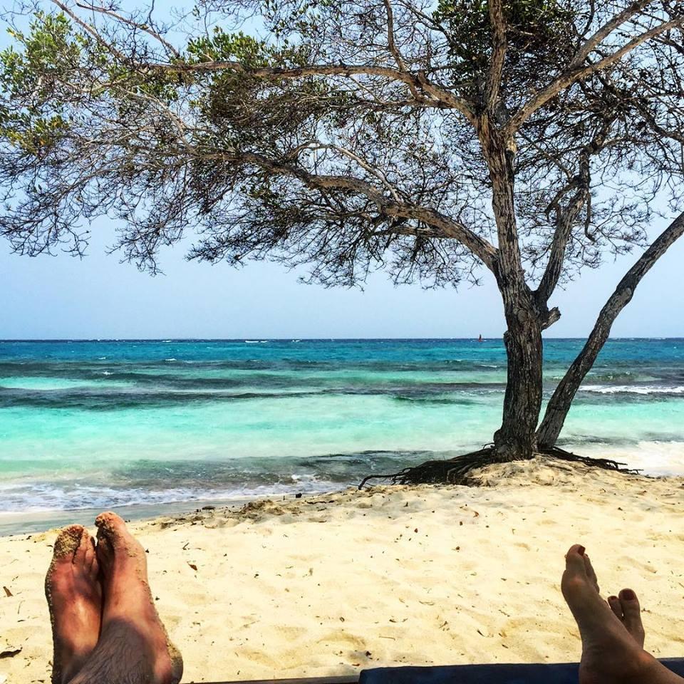Isla de Rosario off the coast of Cartagena, Colombia makes for some happy feet, indeed.