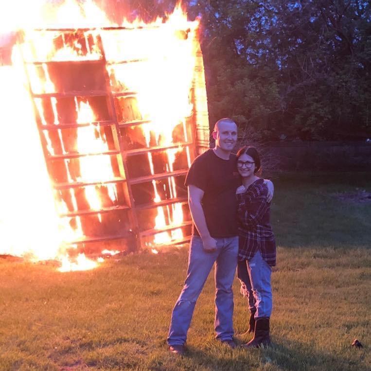 Tore down our old out building & had a fire with it 2019