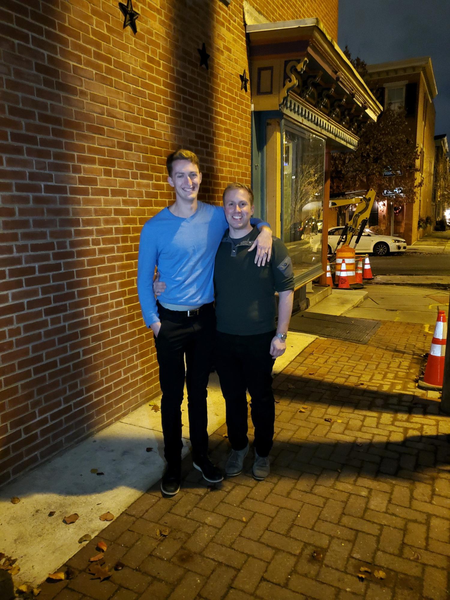 The night of our engagement in Fairmount!