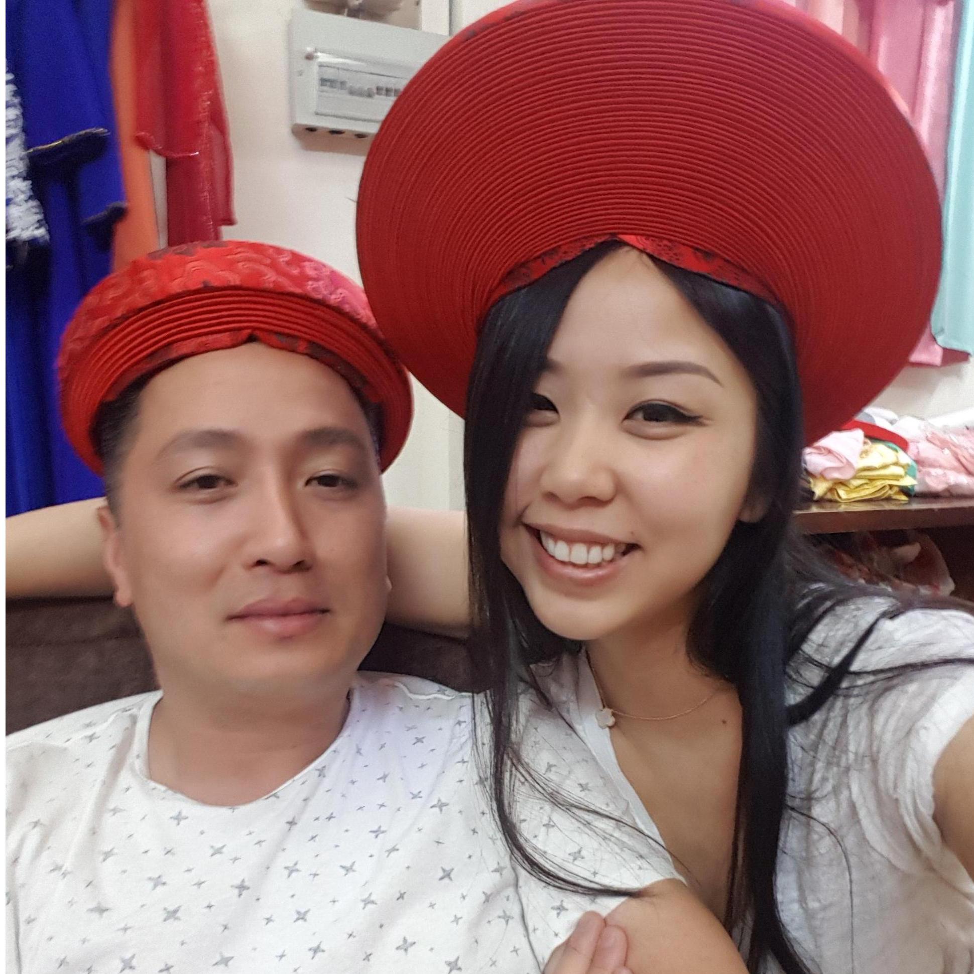 May 4th, 2019
Goofing around while shopping for our Ao Dais in Saigon, Vietnam.