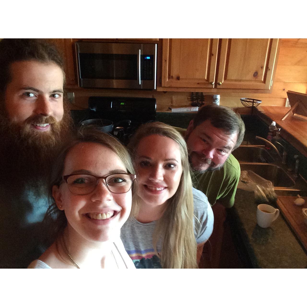Follow Emily's worst semester in school, Clark surprised her with a relaxing cabin weekend with their friends Chuck (one of the Best Men) and Holly Winchester! These are also AWESOME people!