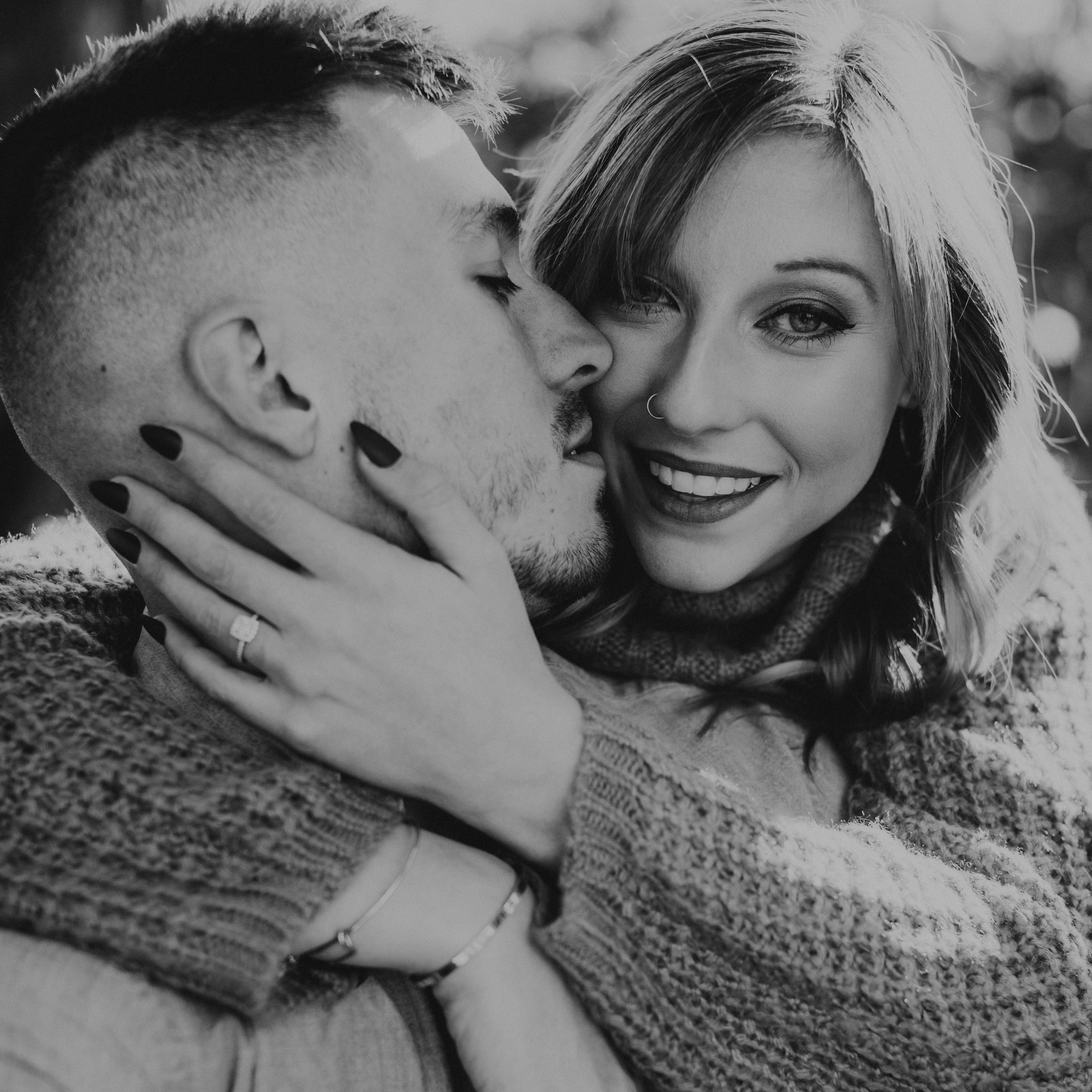 Engagement pictures at Cleland Rock