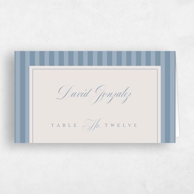 Powder Blue Wedding Place Card - Loren
