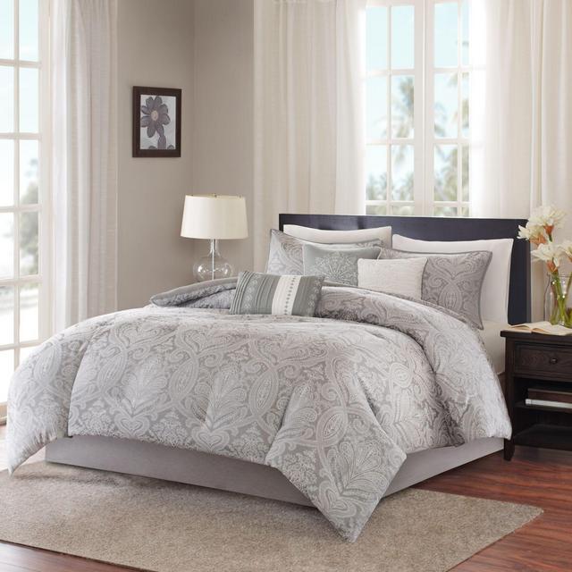 Madison Park Averly 7-Piece Queen Comforter Set in Grey