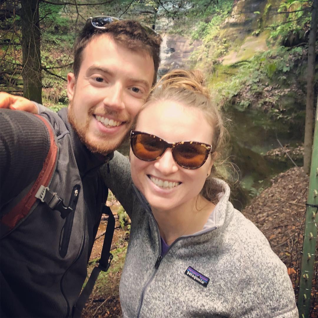 Hiking Hocking Hills.
