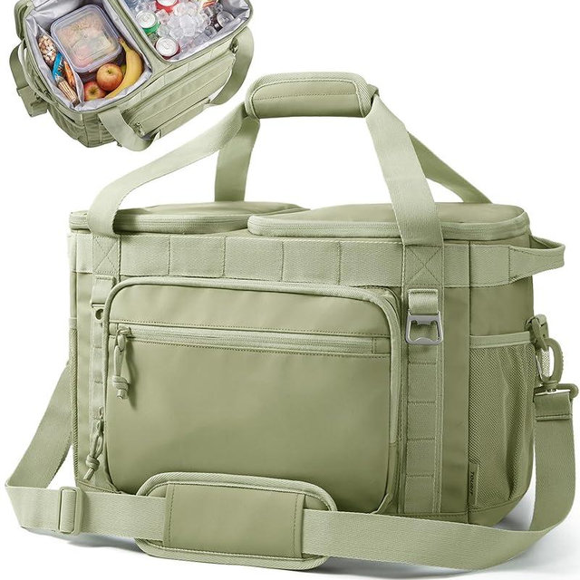 TOURIT 2-Zone Soft Cooler Bag 30/48Cans, Dry & Wet Insulated Beach Cooler, Lunch Bag, Leakproof Ice Chest for Camping, Picnic, Hiking, Travel