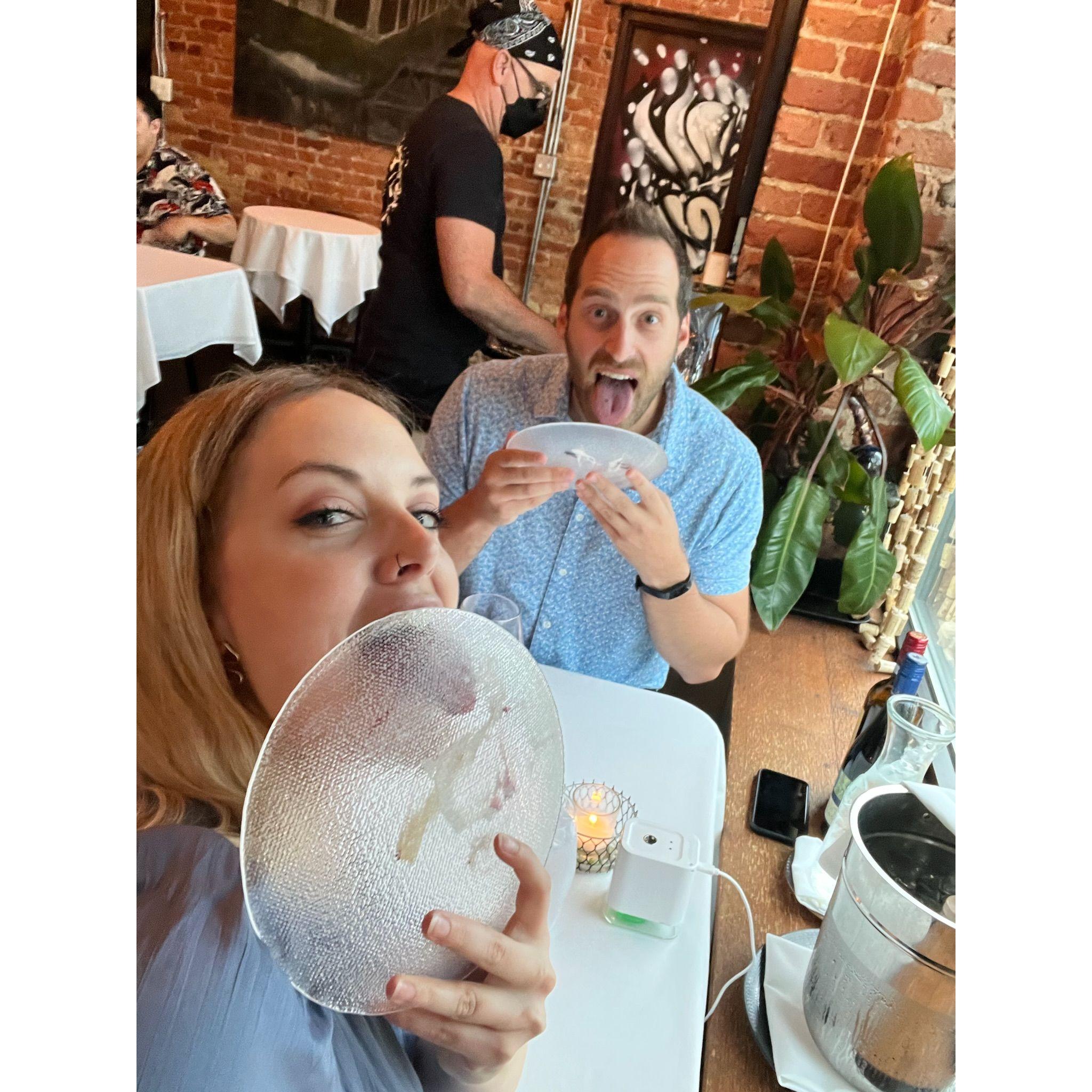 Matt took Tori to her first tasting menu experience!