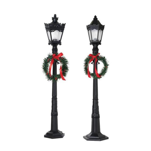 Light Up LED Decorative Street Lights, Set of 2, Black