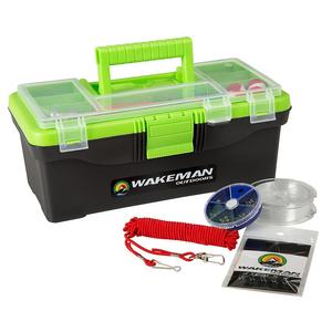 Wakeman Fishing Single Tray Tackle Box 55 Pc Tackle Kit