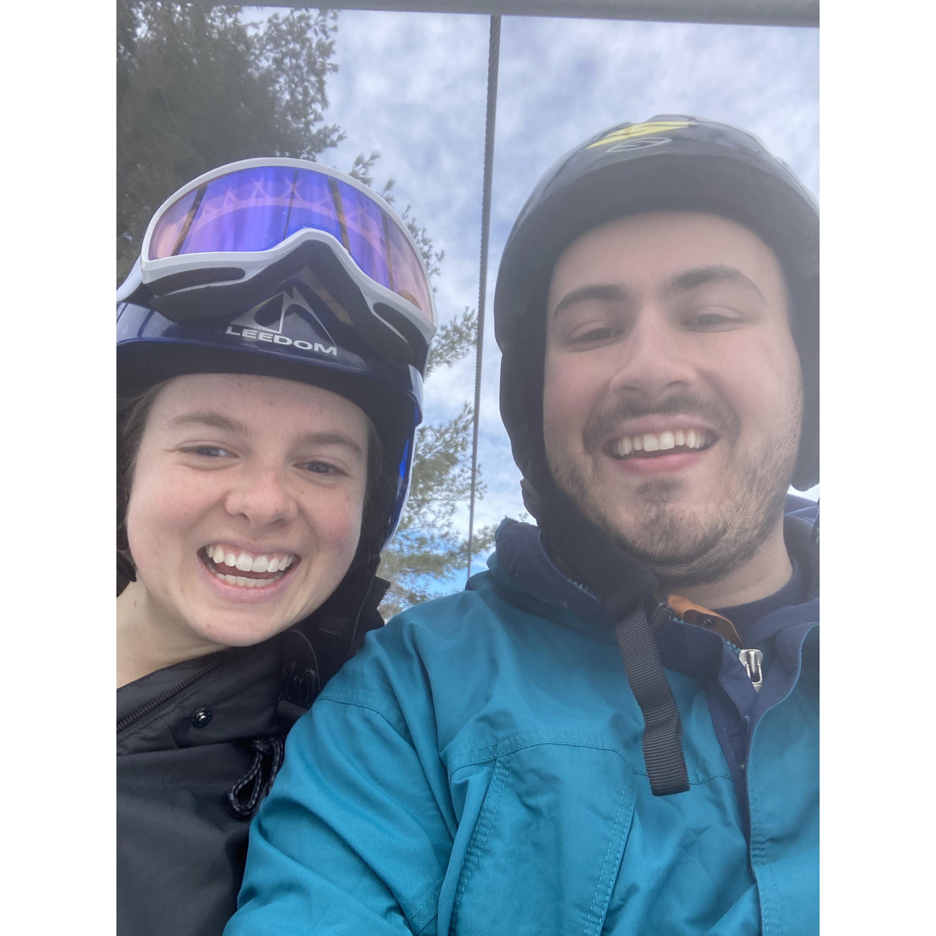 Katherine's first time skiing!