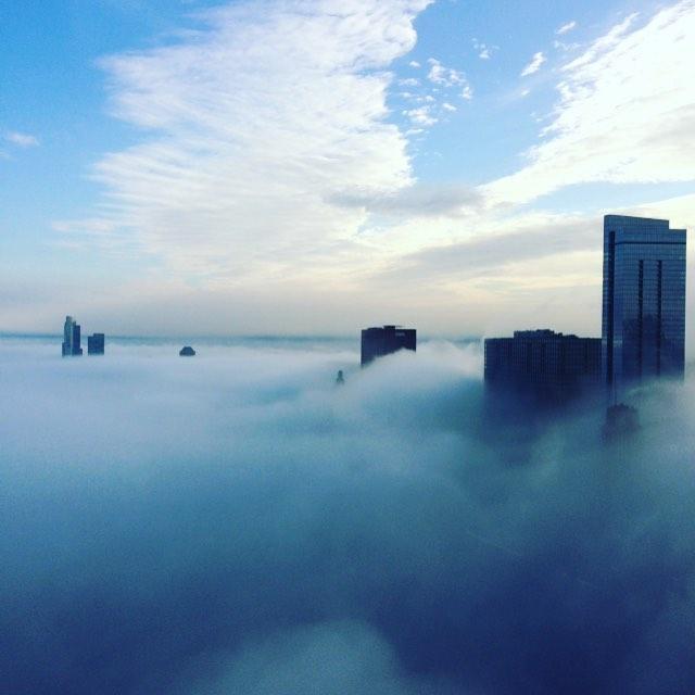 Chicago above the clouds