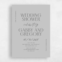 Grey Wedding Wedding Shower Invitation - Brooklyn Portrait