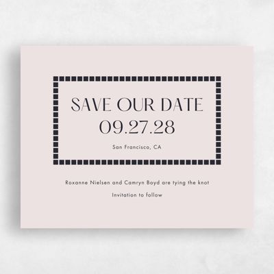 Light Mauve, Purple Wedding Save the Date - Redwood Landscape