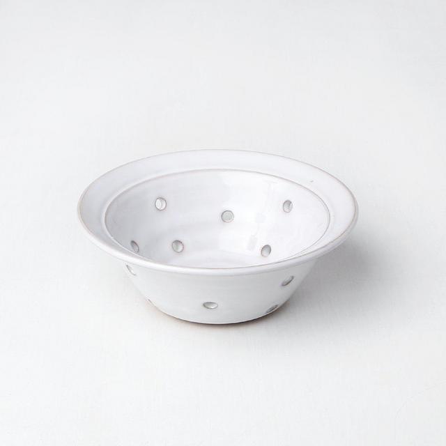 White Ceramic Berry Bowl
