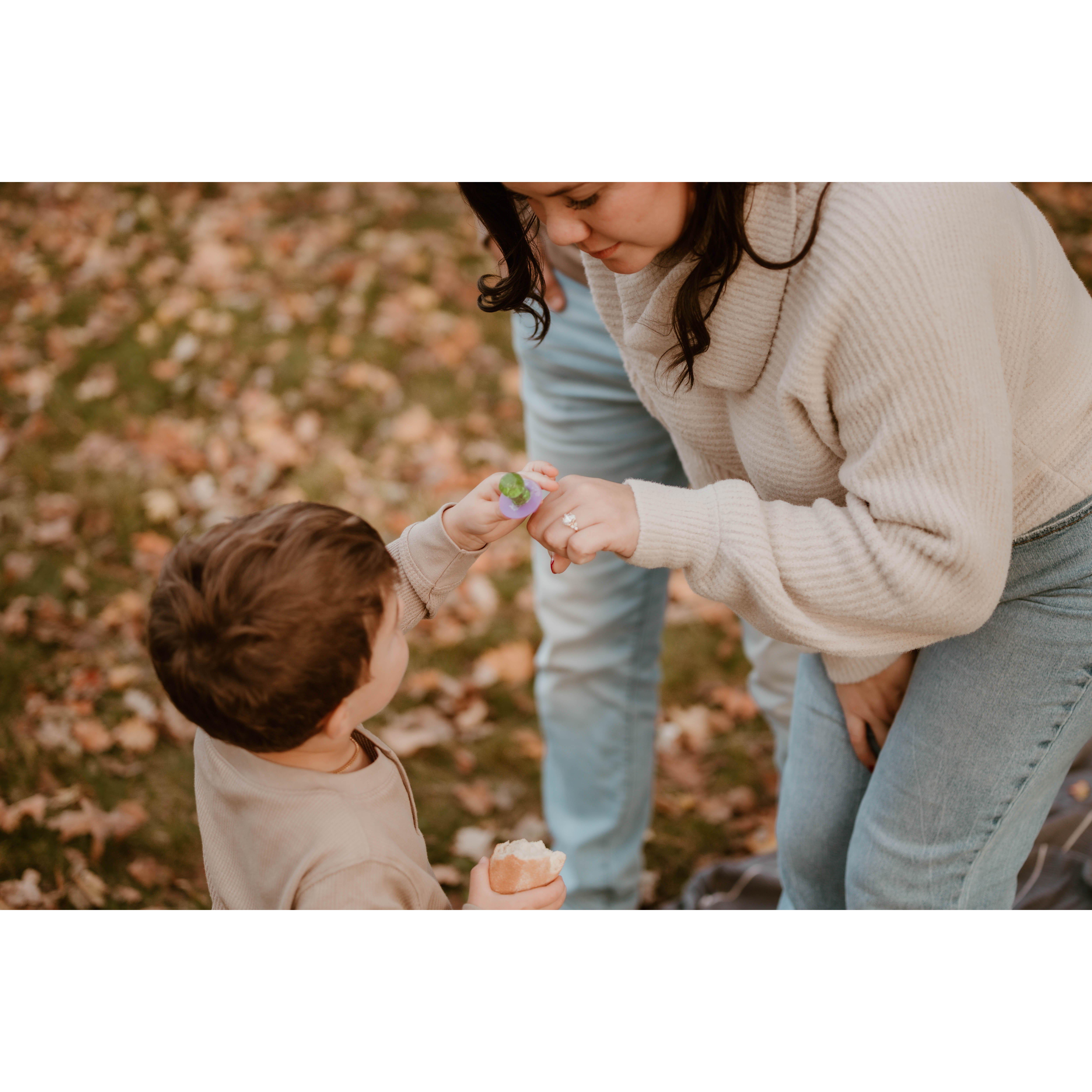 Easton also got a ring just like Mama!