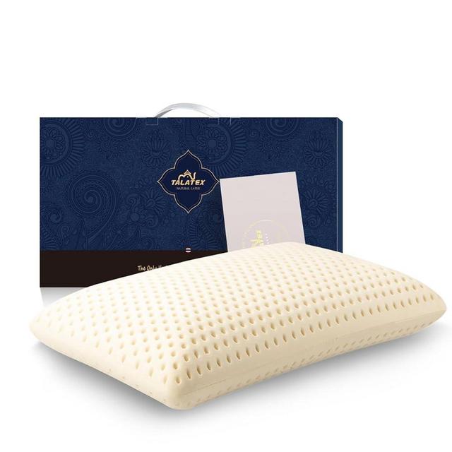 TalatexHome Talalay 100% Natural Premium Latex Pillow, Helps Relieve Pressure, No Memory Foam Chemicals, Perfect Package Best Gift with Removable Tencel Cover