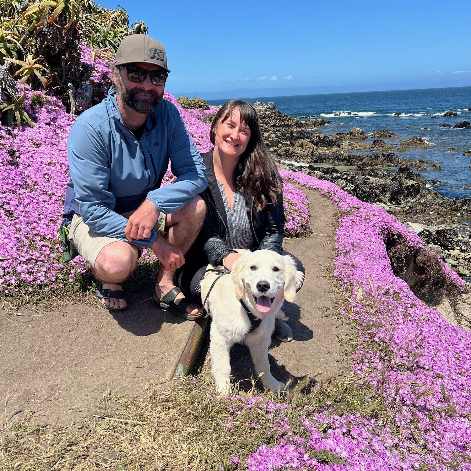 Monterey Bay when Georgia was just a puppy.