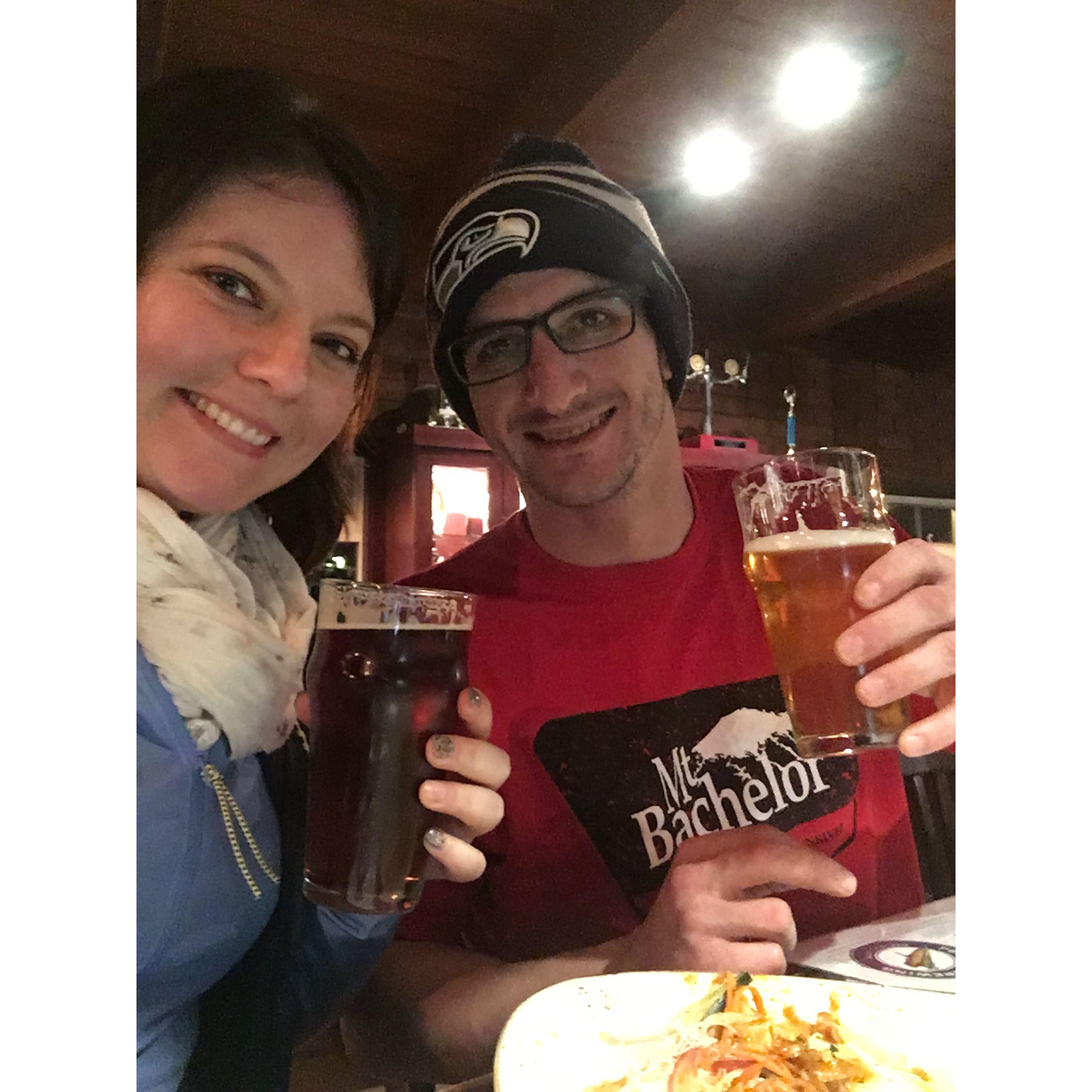 Pelican Brewery, our favorite beach spot