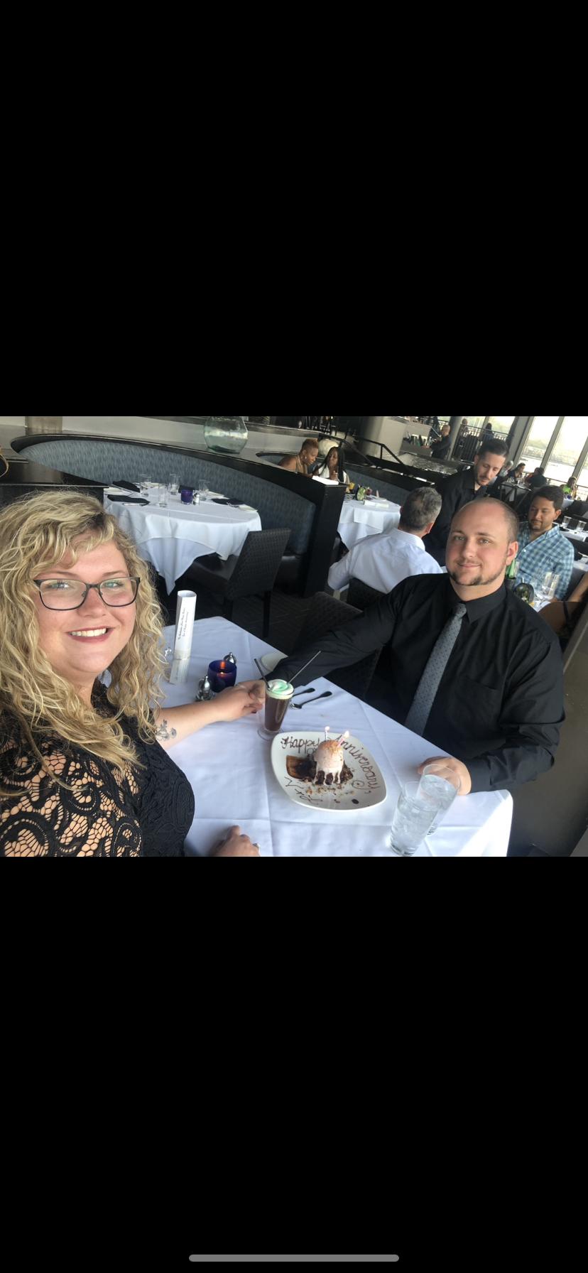 Celebrating our 7 year anniversary at Chart House in NJ.