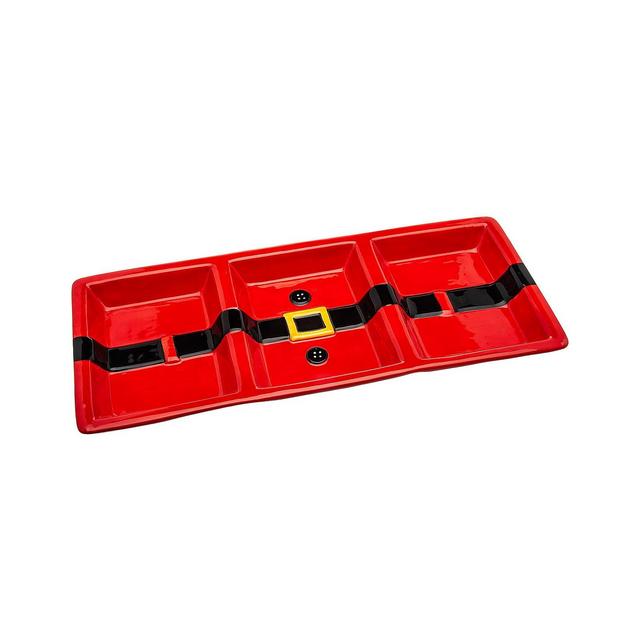 Godinger Santa Belt 3 Section Dish