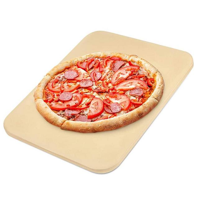 Lirradight Pizza Stone, Ceramic Pizza Grilling Stone/Baking Stone, Perfect Baking Tools for BBQ and Grill - Thermal Shock Resistant, Durable and Safe Stone, 15"x12" Rectangular and 0.63'' Thick 