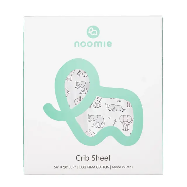 Pink Elephant Crib Sheet