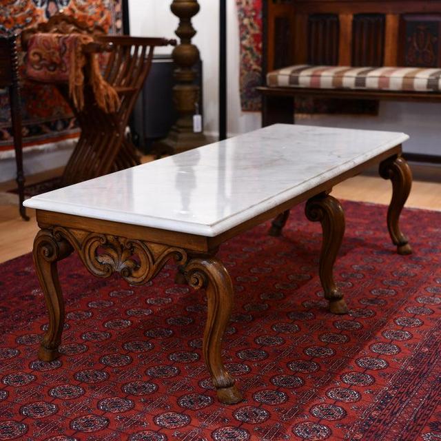 Antique Louis XV Marble Top Table